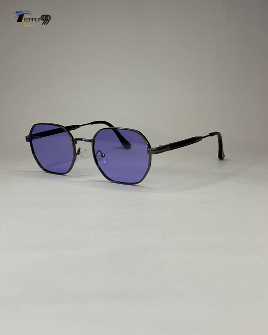 Polar Eagle Unisex Designer Sunglasses – Purple & Pink Lenses with Premium Black Frame