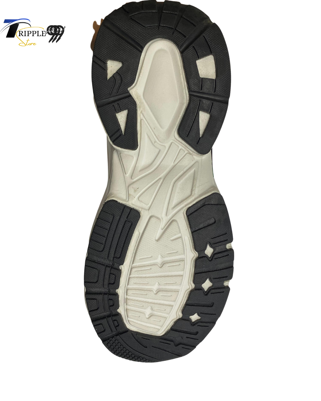 Nike Stylish Streetwear Sneakers β Trendy Black & Green Chunky Sole Shoes for Men