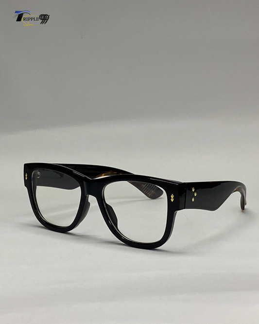 Classic Black Frame Glasses | Retro Style Eyewear for Men & Women
