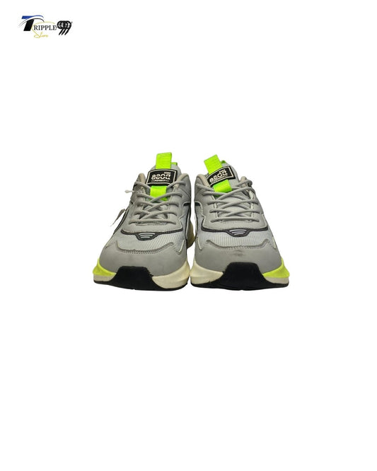 LIUTALUN Neon Yellow & Gray Chunky Sneakers | Men's Fashion Athletic/Running Shoes