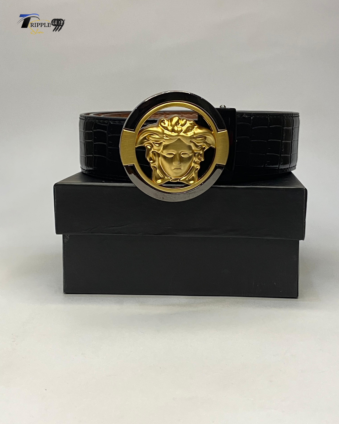 Original Versace Belt | Premium Designer Buckle | 2 In 1 Color