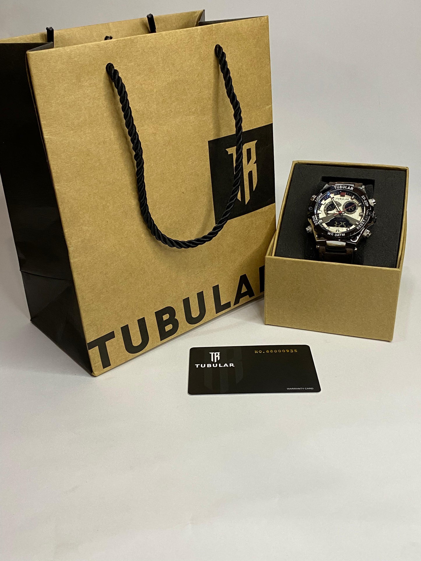 Tubular Analog / Digital watch - Premium Leather Edition