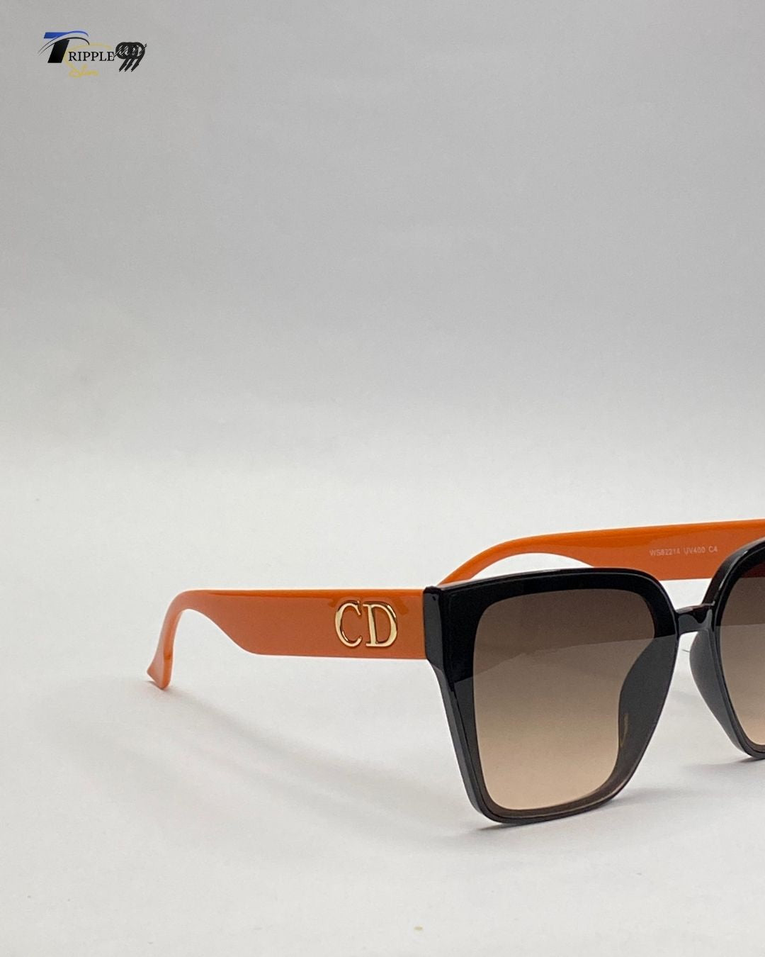 Luxury Orange & Black Square Sunglasses for Men & Women | Premium Designer Shades 2025