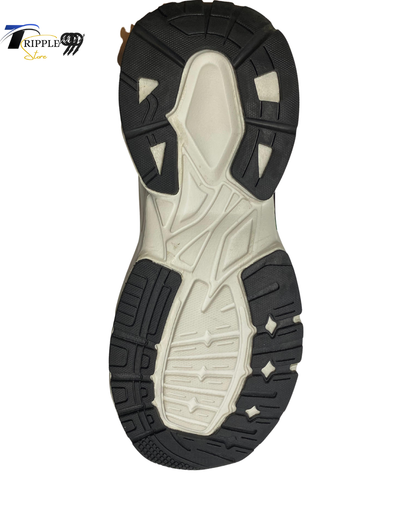 Nike Stylish Streetwear Sneakers – Trendy Black & Green Chunky Sole Shoes for Men