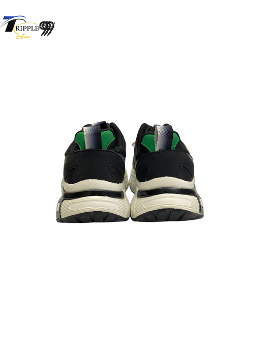 Nike Stylish Streetwear Sneakers – Trendy Black & Green Chunky Sole Shoes for Men