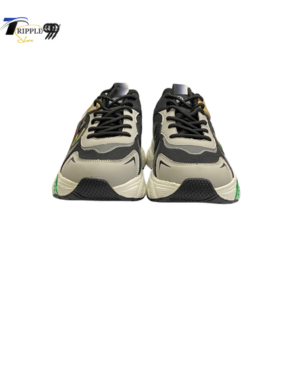 Nike Stylish Streetwear Sneakers – Trendy Black & Green Chunky Sole Shoes for Men