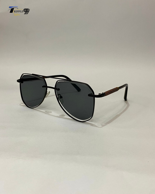 Trendy Black Frame Men’s Sunglasses | Stylish UV Protection Shades