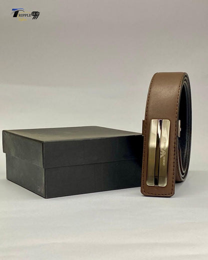 Premium Brown Leather Belt for Men | Elegant Formal Style