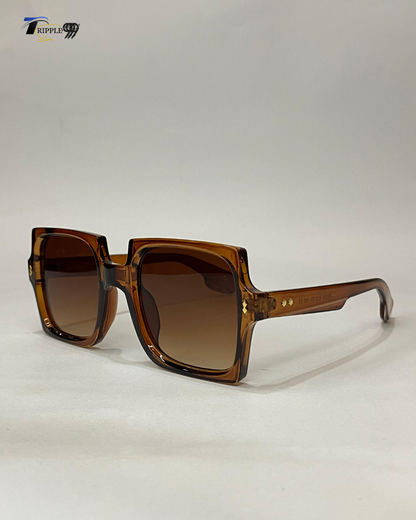 Trendy Oversized Square Sunglasses | Premium Brown Shades for Men & Women