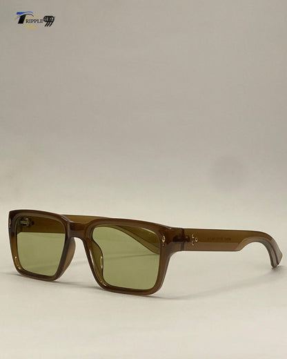 Trendy Brown Rectangular Sunglasses – Premium UV Protection Eyewear