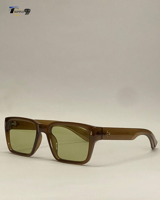 Trendy Brown Rectangular Sunglasses – Premium UV Protection Eyewear