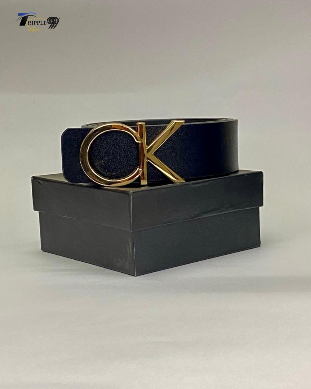 Luxury Black Leather Belt for Men | Gold Buckle Designer Style