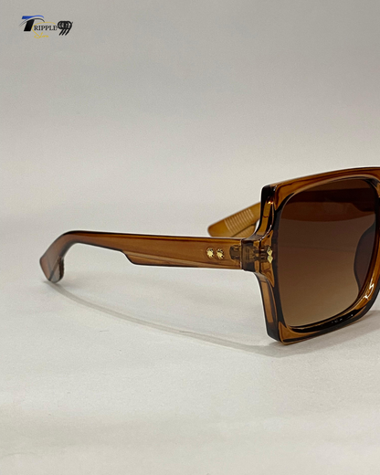 Trendy Oversized Square Sunglasses | Premium Brown Shades for Men & Women