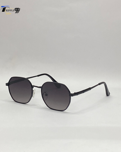 Stylish Black Sunglasses – Modern Geometric Frame with Dark Lenses