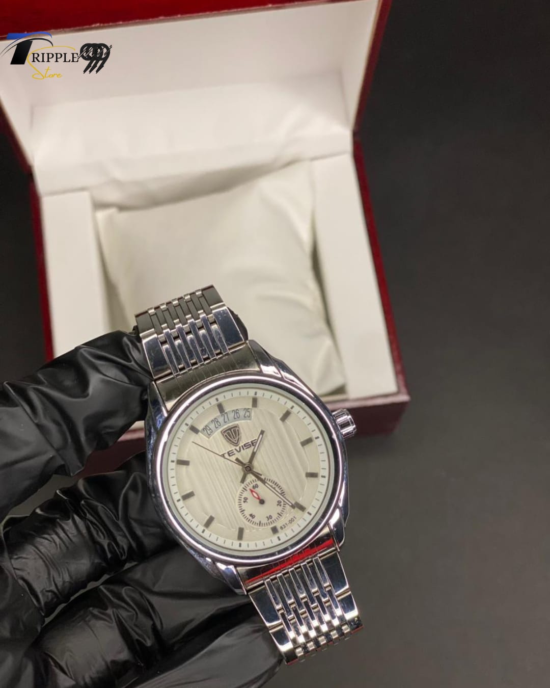 TEVISE Silver Classic Watch | Luxury Design & Timeless Precision