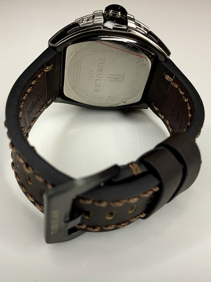 Tubular Luxury Analog Watch – Elegant Men’s Wristwatch with Date Display