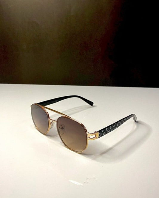Louis Vuitton – 9091 – 55 – Golden Black – Metal - Sunglasses – Unisex