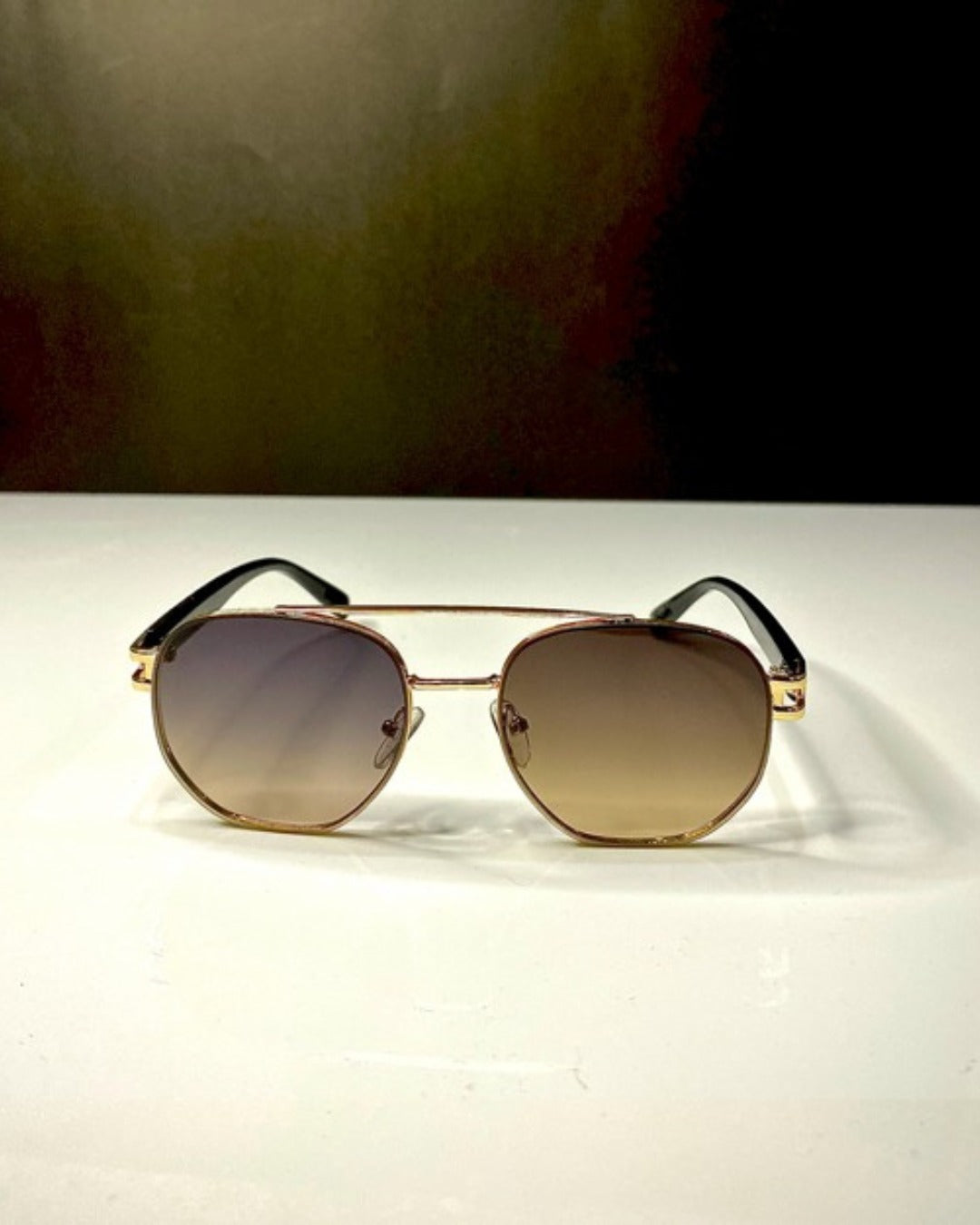 Louis Vuitton – 9091 – 55 – Golden Black – Metal - Sunglasses – Unisex