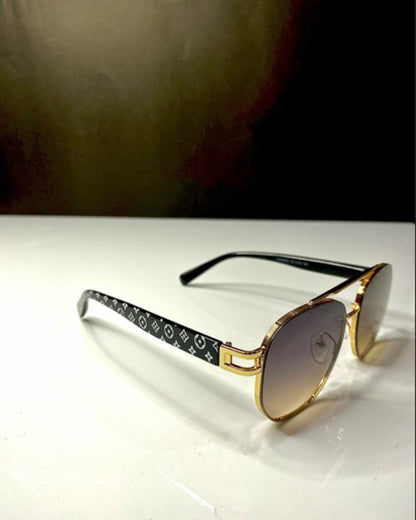 Louis Vuitton – 9091 – 55 – Golden Black – Metal - Sunglasses – Unisex