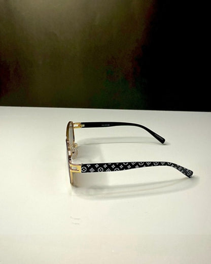 Louis Vuitton – 9091 – 55 – Golden Black – Metal - Sunglasses – Unisex