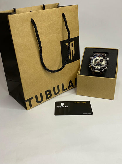 Tubular Analog / Digital watch - Premium Leather Edition