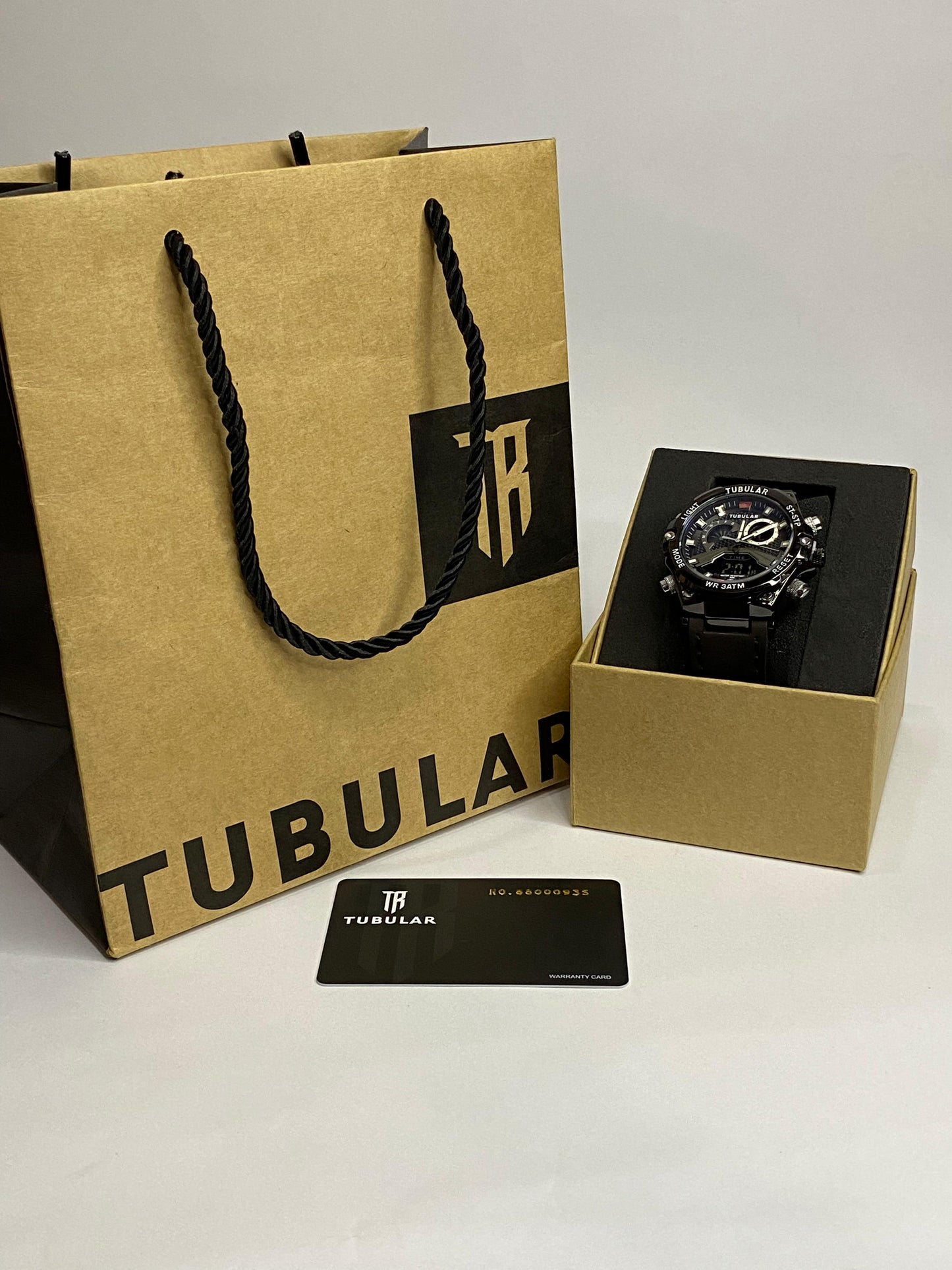 Tubular Analog / Digital watch - Premium Leather Edition