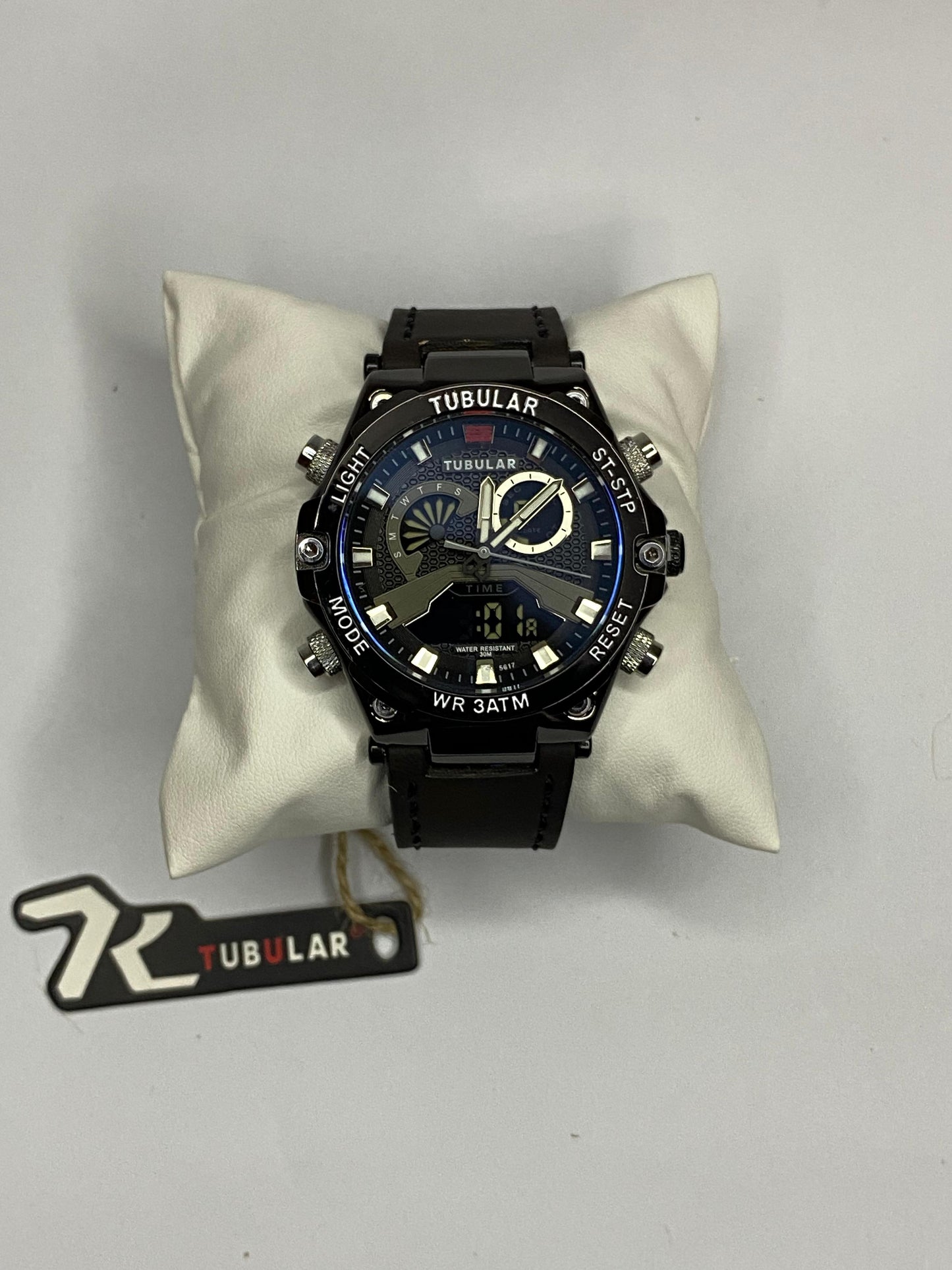 Tubular Analog / Digital watch - Premium Leather Edition