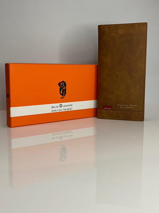 Balisi Genuine Leather Men Long Wallet – Slim & Spacious