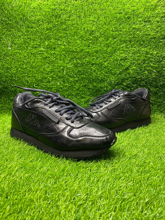 Original KAPPA "All-Black" Classic Leather Sneakers – Premium Lifestyle Footwear