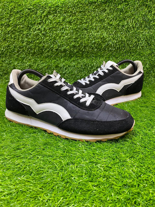 Retro Silhouette Lifestyle Sneakers | Black & Ivory Premium Edition